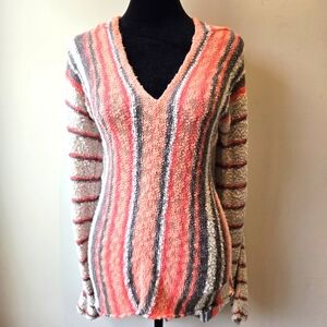 Roxy Women's Boho Hippie Knit Pullover Hooded Sweater XS